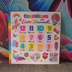 Countdown with Lisa Frank Kids Learning Poster - Colorful Numbers